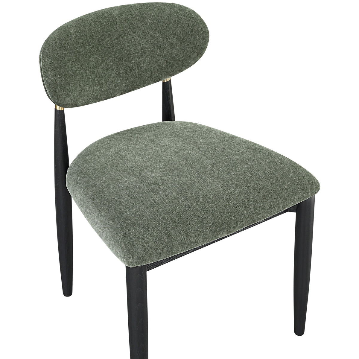 Riccio Olive Performance Fabric Upholstered Dining Side Chair Set of 2