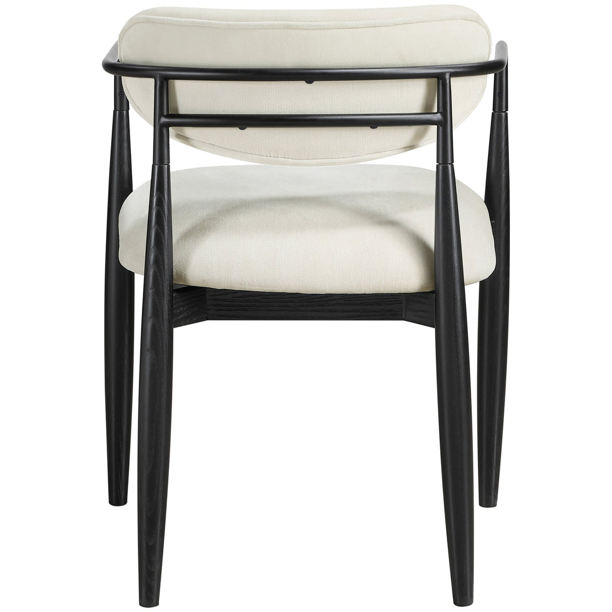 Riccio Cream Performance Fabric Upholstered Dining Arm Chair Set of 2