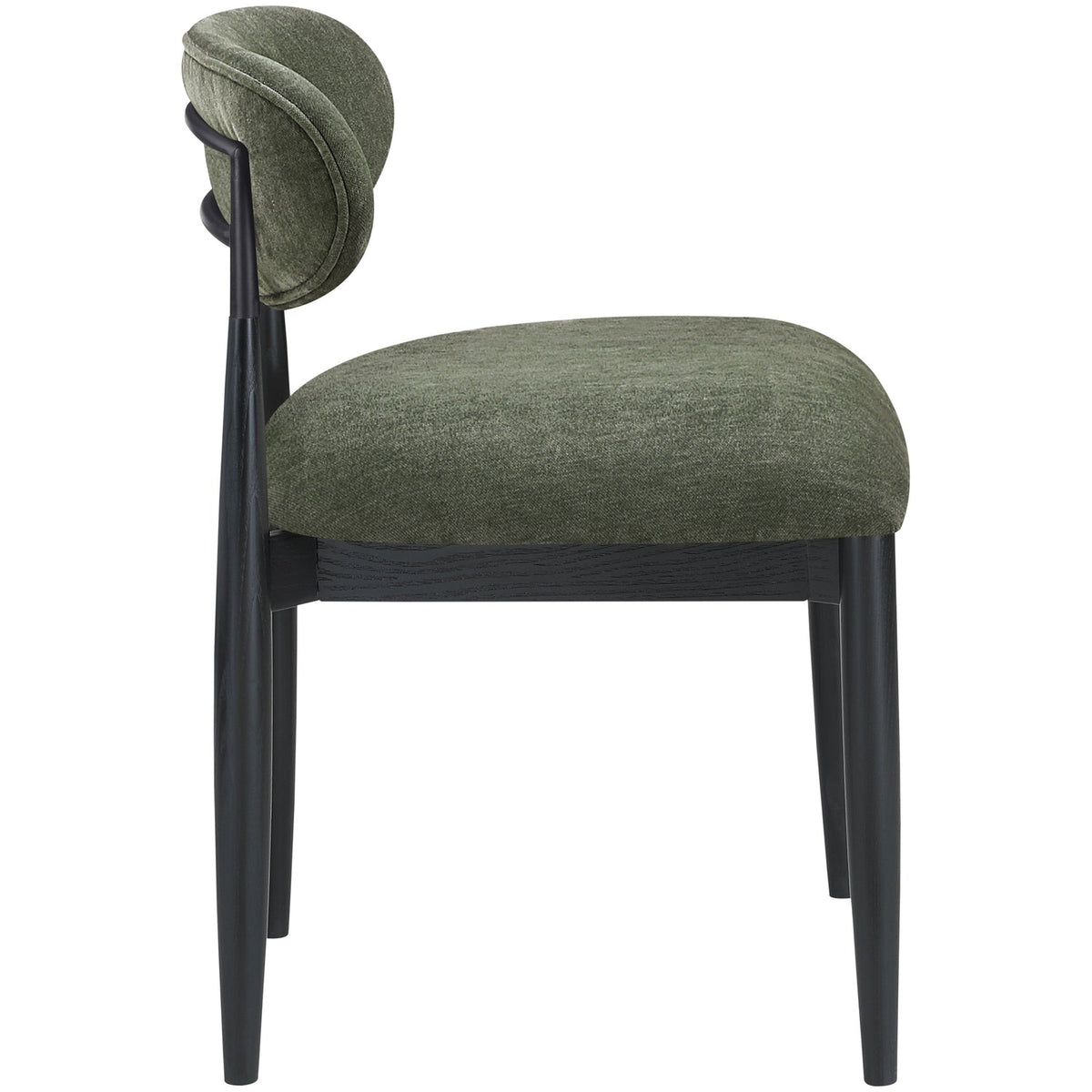 Riccio Olive Performance Fabric Upholstered Dining Side Chair Set of 2