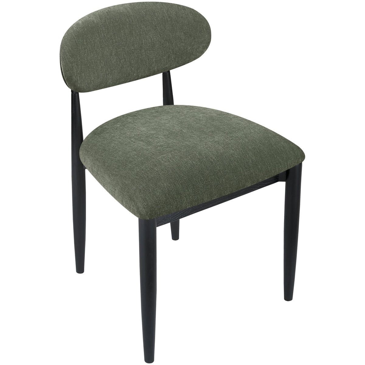 Riccio Olive Performance Fabric Upholstered Dining Side Chair Set of 2