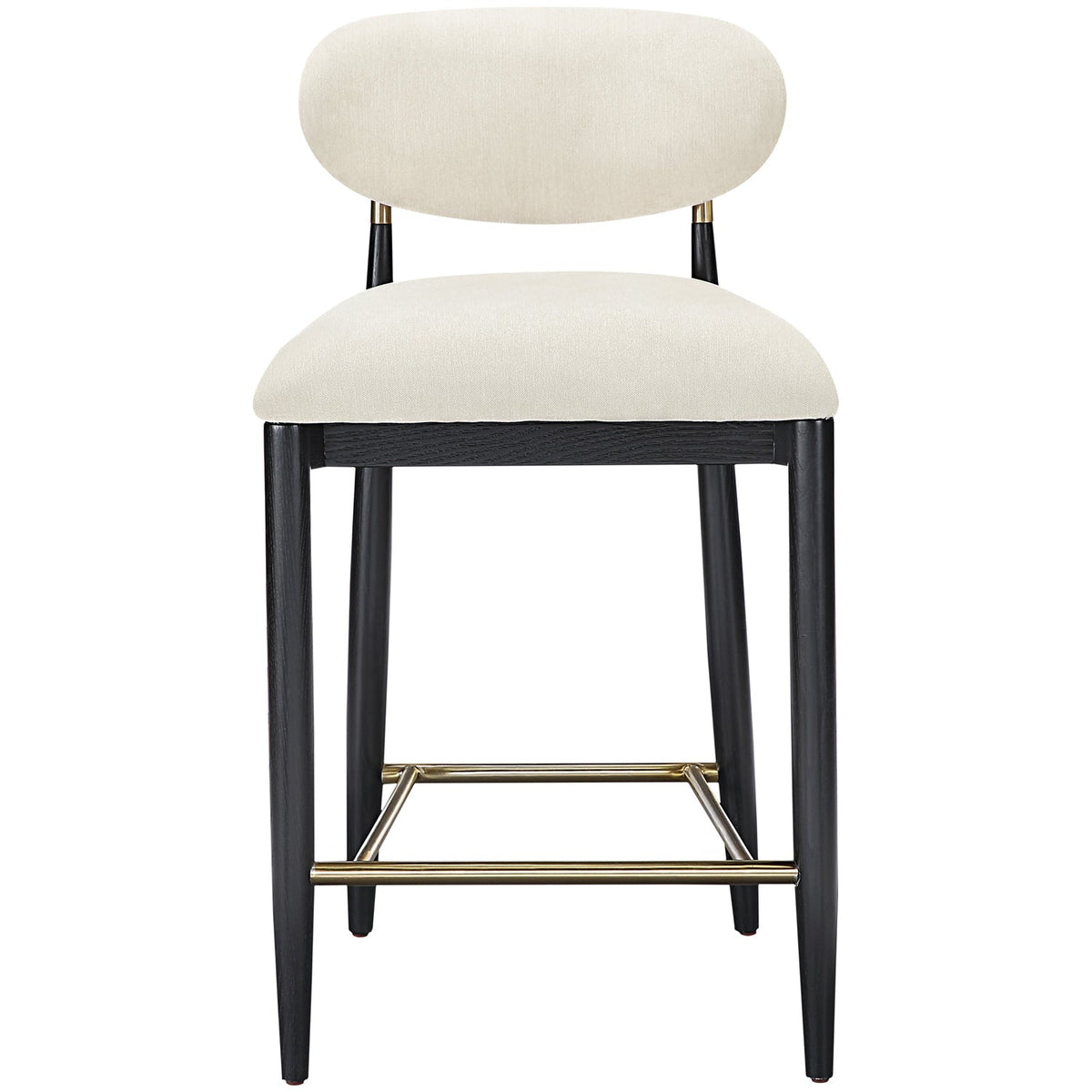 Riccio Beige Performance Fabric Upholstered Stool