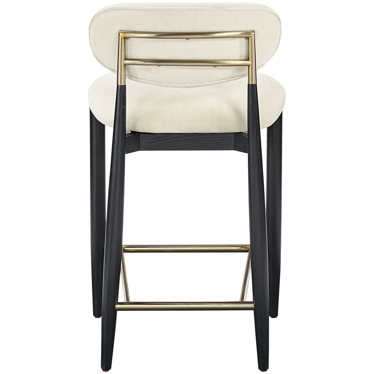 Riccio Beige Performance Fabric Upholstered Stool
