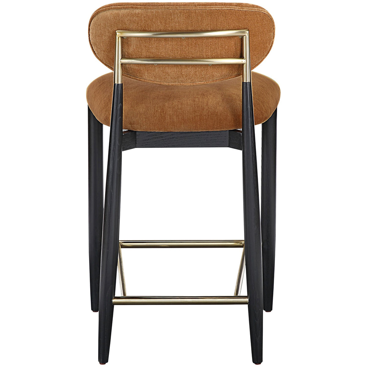 Riccio Cognac Performance Fabric Upholstered Stool