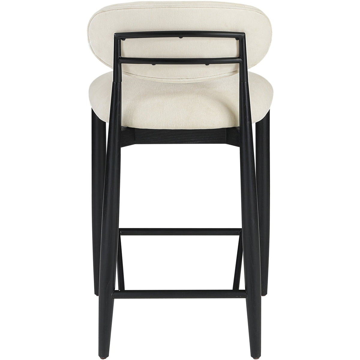 Riccio Beige Performance Fabric Upholstered Stool