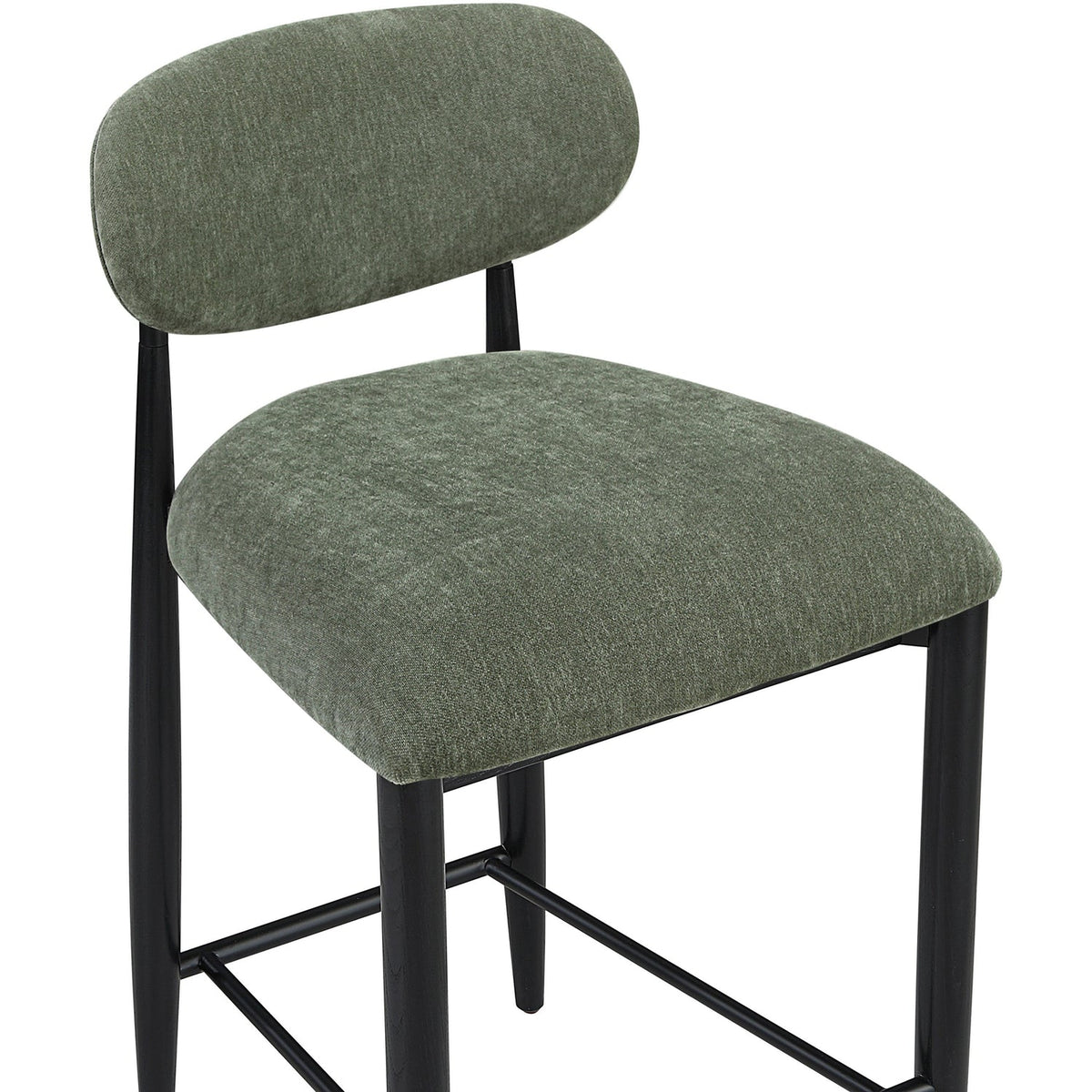Riccio Olive Performance Fabric Upholstered Stool