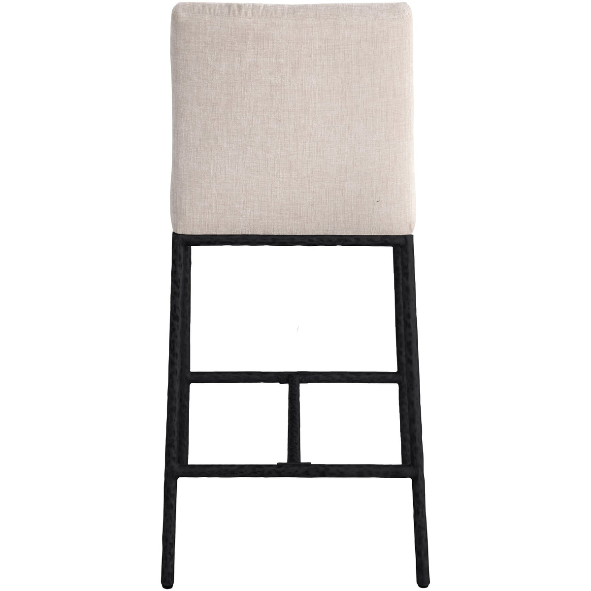 Reeves Beige Chenille Fabric Upholstered Counter Stool Set of 2