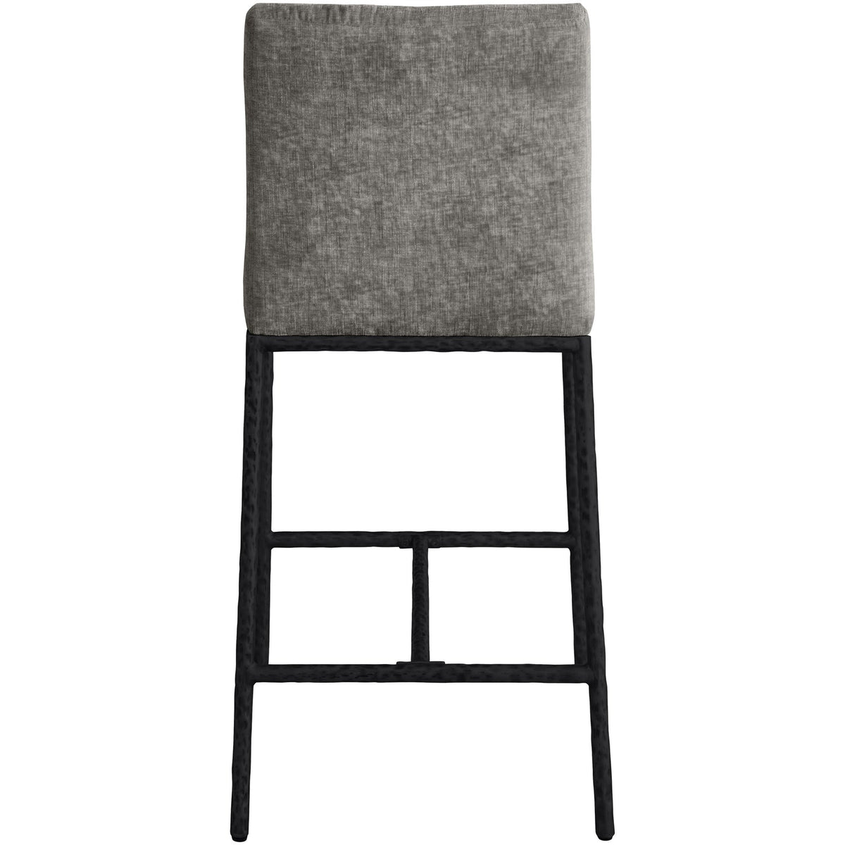 Reeves Grey Chenille Fabric Upholstered Counter Stool Set of 2