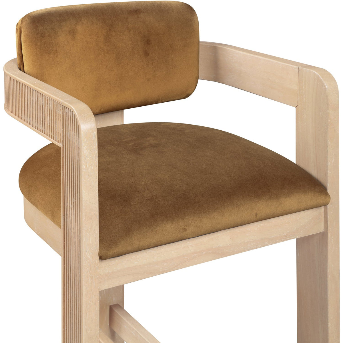 Sacha Saddle Velvet Upholstered Counter Stool Set of 2