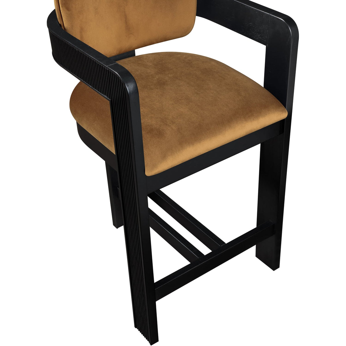Sacha Saddle Velvet Upholstered Counter Stool Set of 2