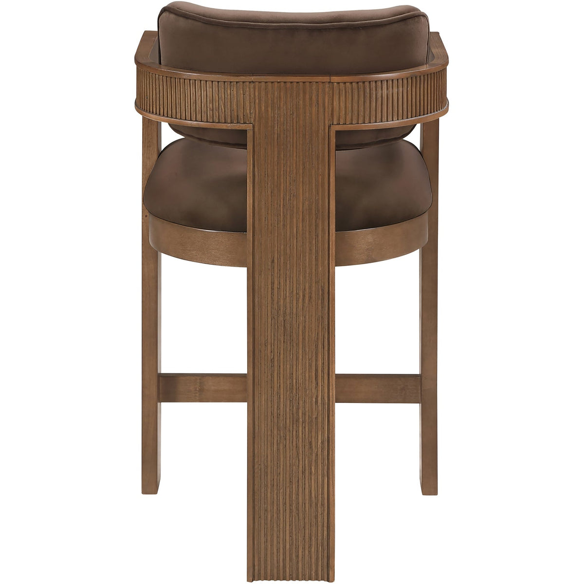 Sacha Brown Velvet Upholstered Counter Stool Set of 2