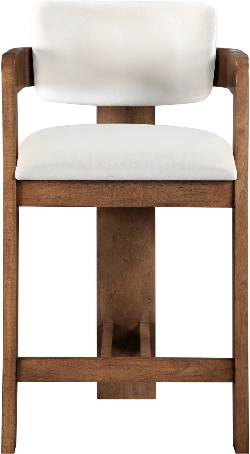 Sacha Cream Velvet Upholstered Counter Stool Set of 2