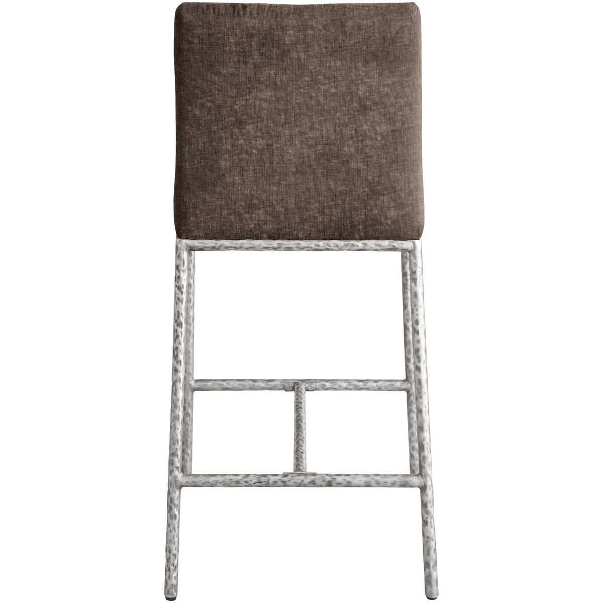Reeves Brown Chenille Fabric Upholstered Counter Stool Set of 2