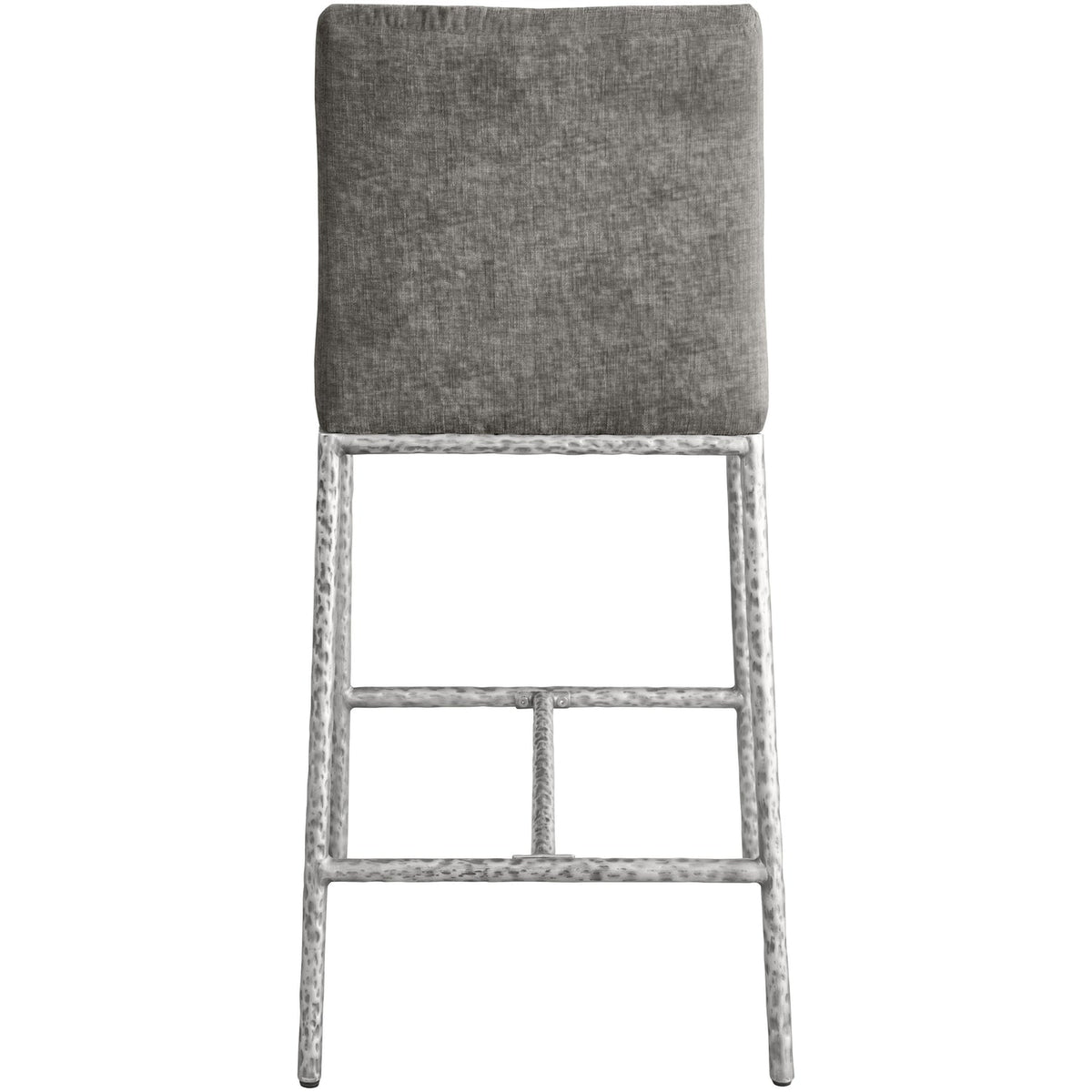 Reeves Grey Chenille Fabric Upholstered Counter Stool Set of 2