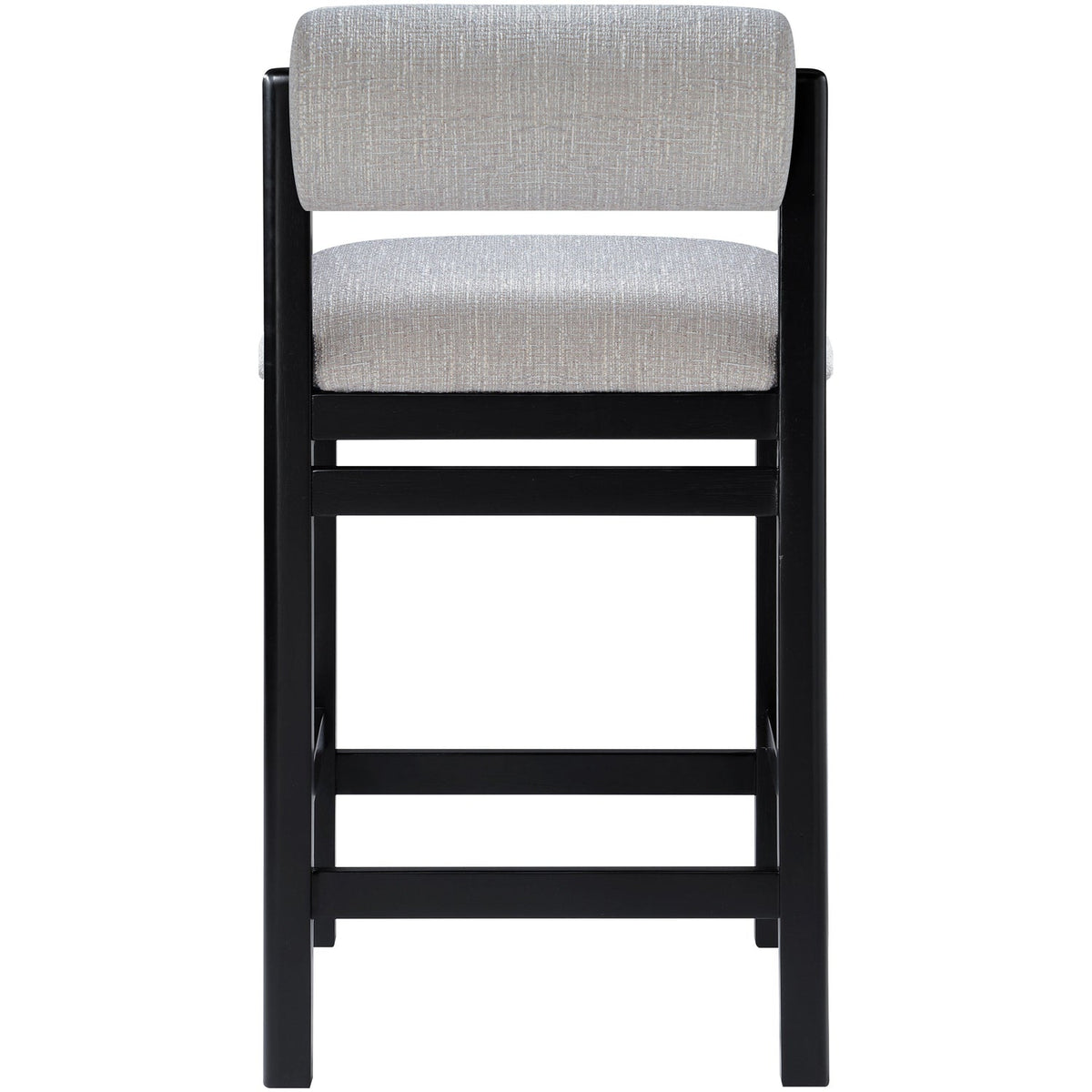 Roundhill Grey Linen Textured Fabric Upholstered Counter Stool Set of 2