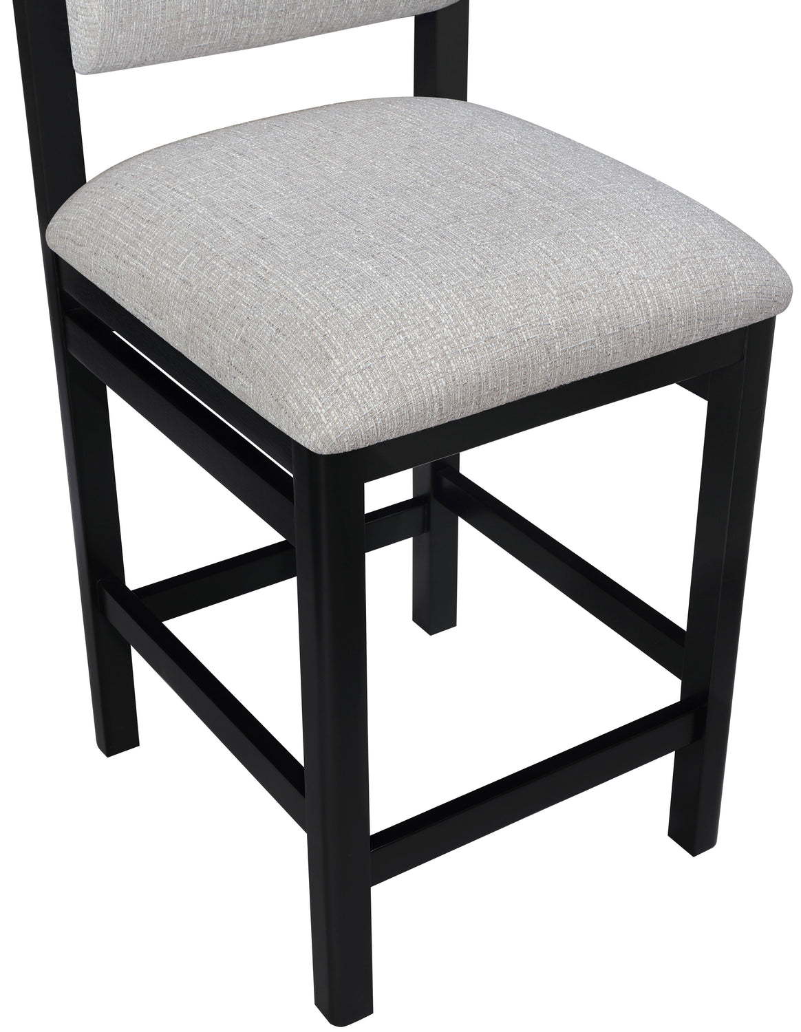 Roundhill Grey Linen Textured Fabric Upholstered Counter Stool Set of 2
