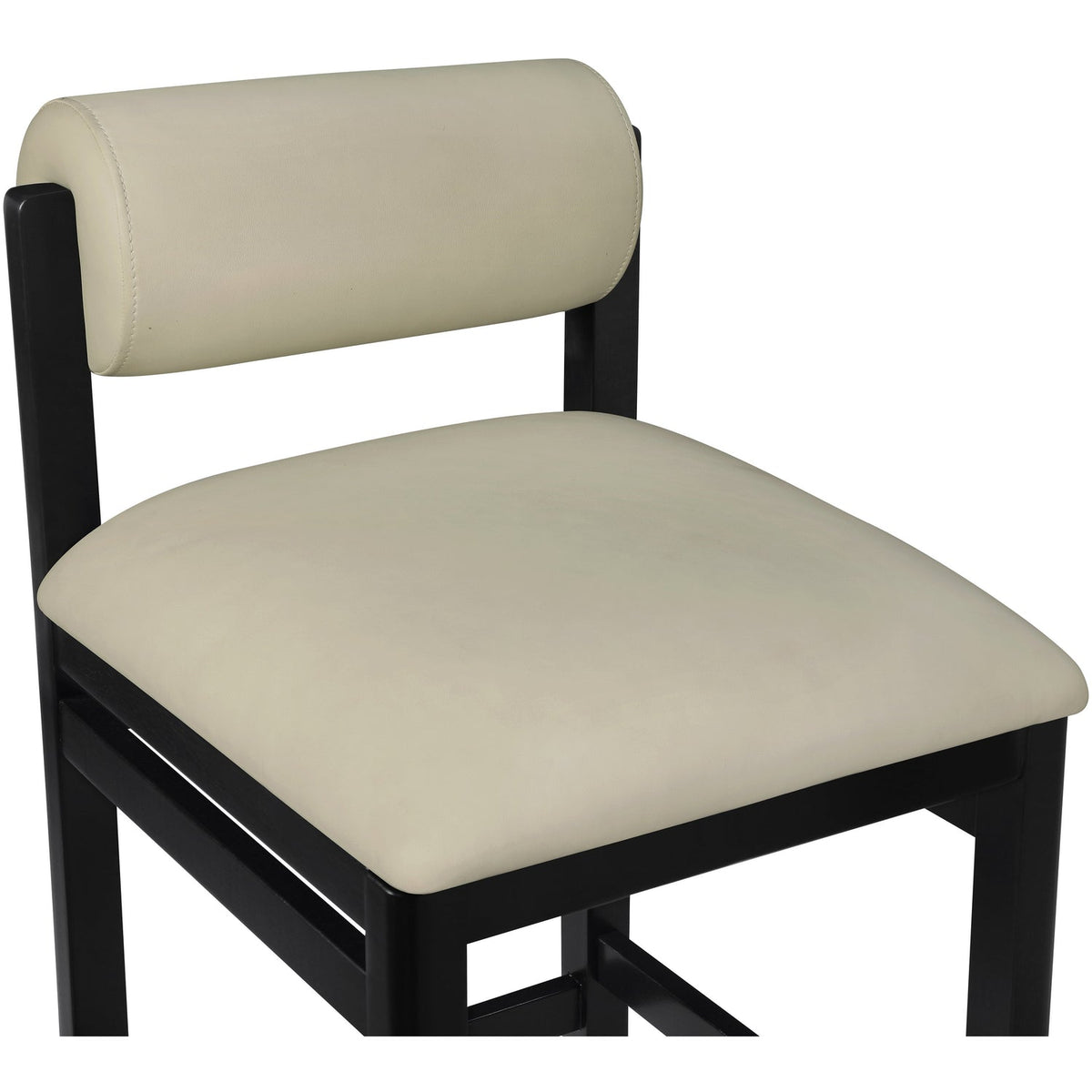 Roundhill Taupe Vegan Leather Upholstered Counter Stool Set of 2