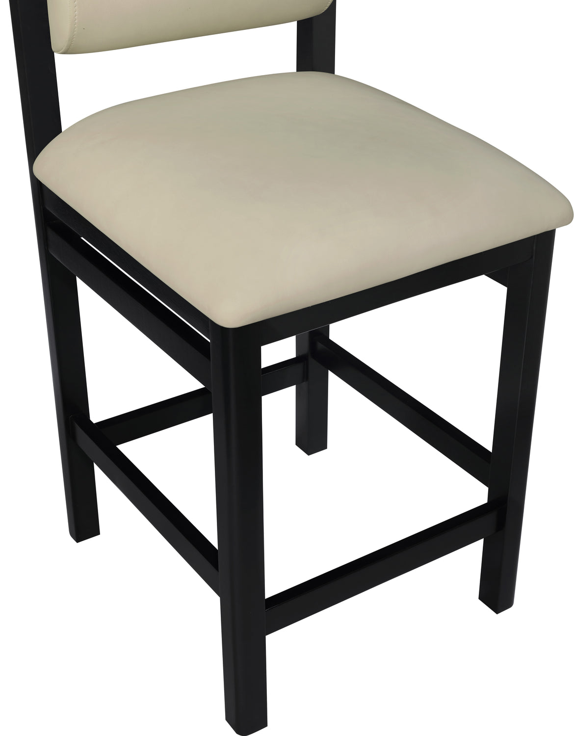 Roundhill Taupe Vegan Leather Upholstered Counter Stool Set of 2