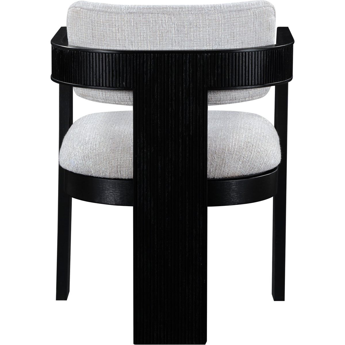 Sacha Grey Linen Textured Fabric Upholstered Dining Chair Set of 2