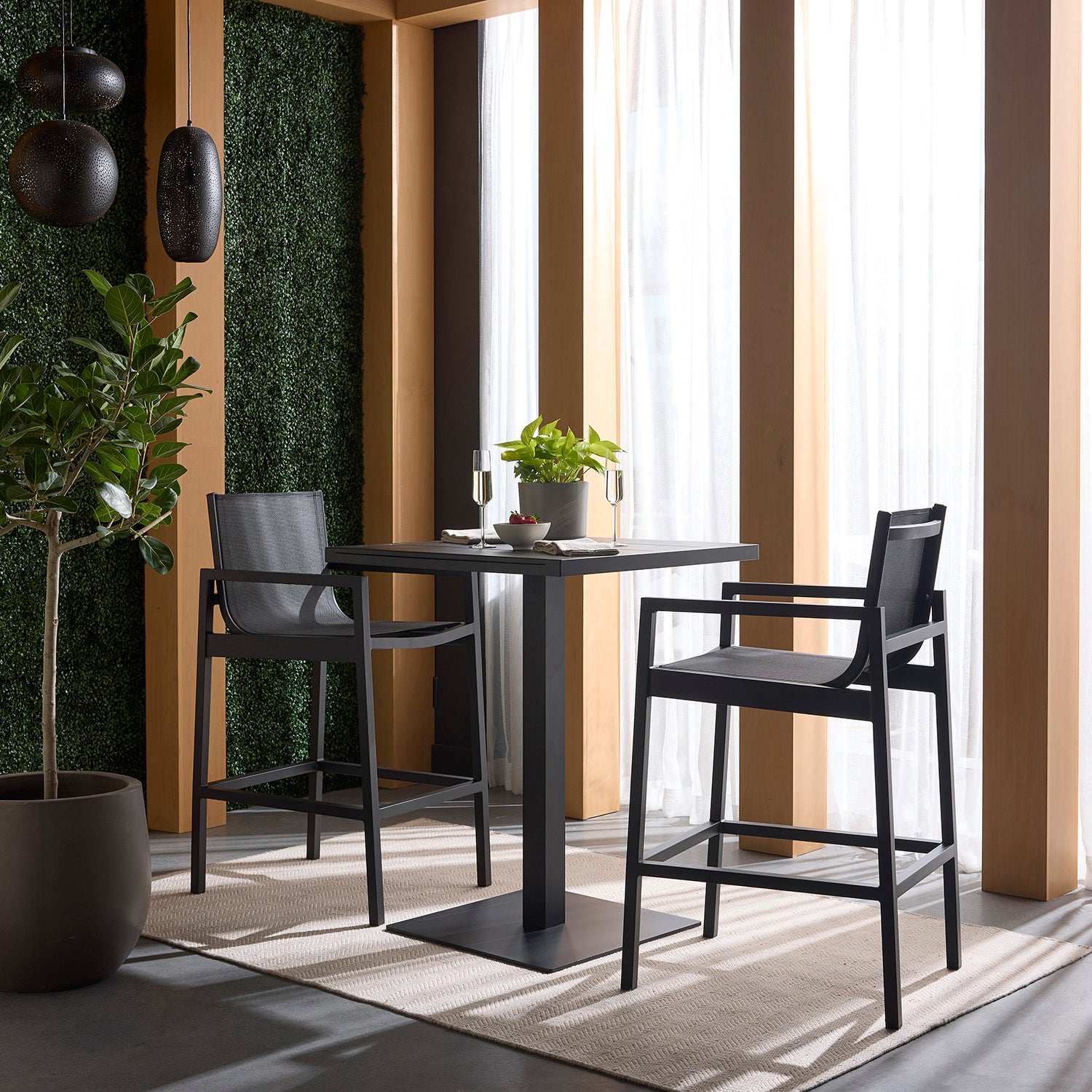 Sunpan Merano Outdoor Barstool Set of 2