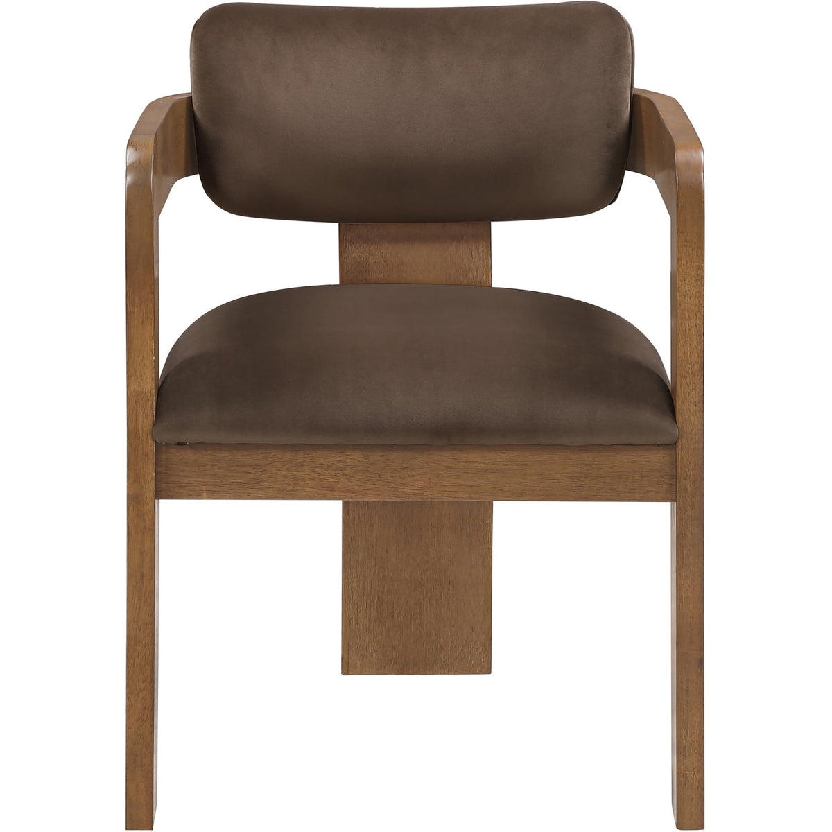 Sacha Brown Velvet Upholstered Dining Chair Set of 2