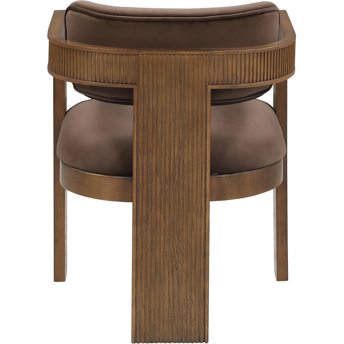 Sacha Brown Velvet Upholstered Dining Chair Set of 2