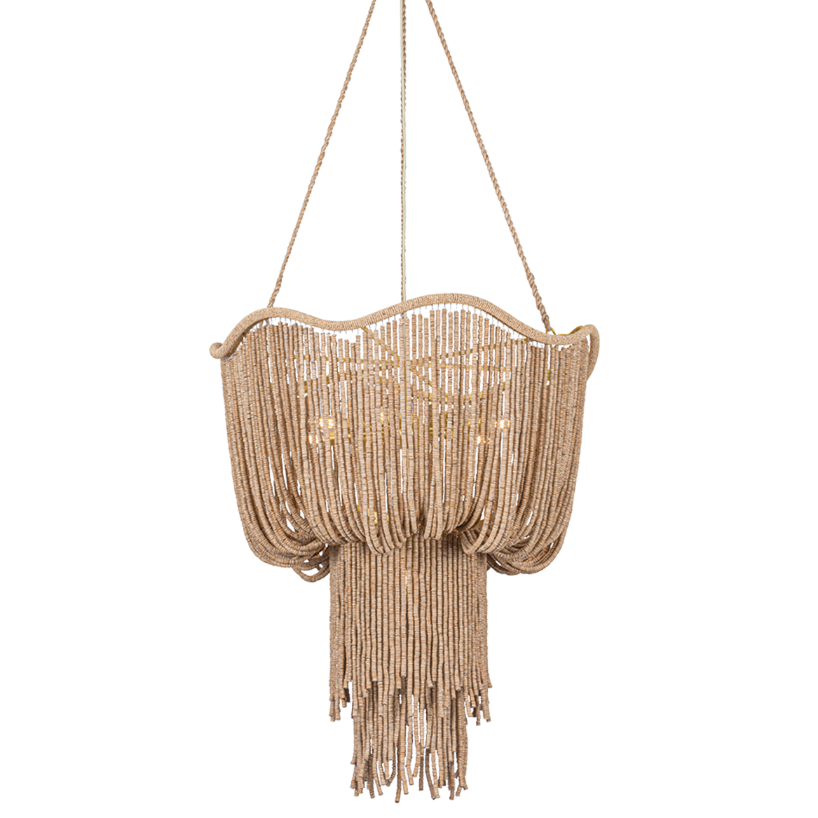 Corbett Lighting Jadeite Small Chandelier in Vintage Gold Leaf, primary product view