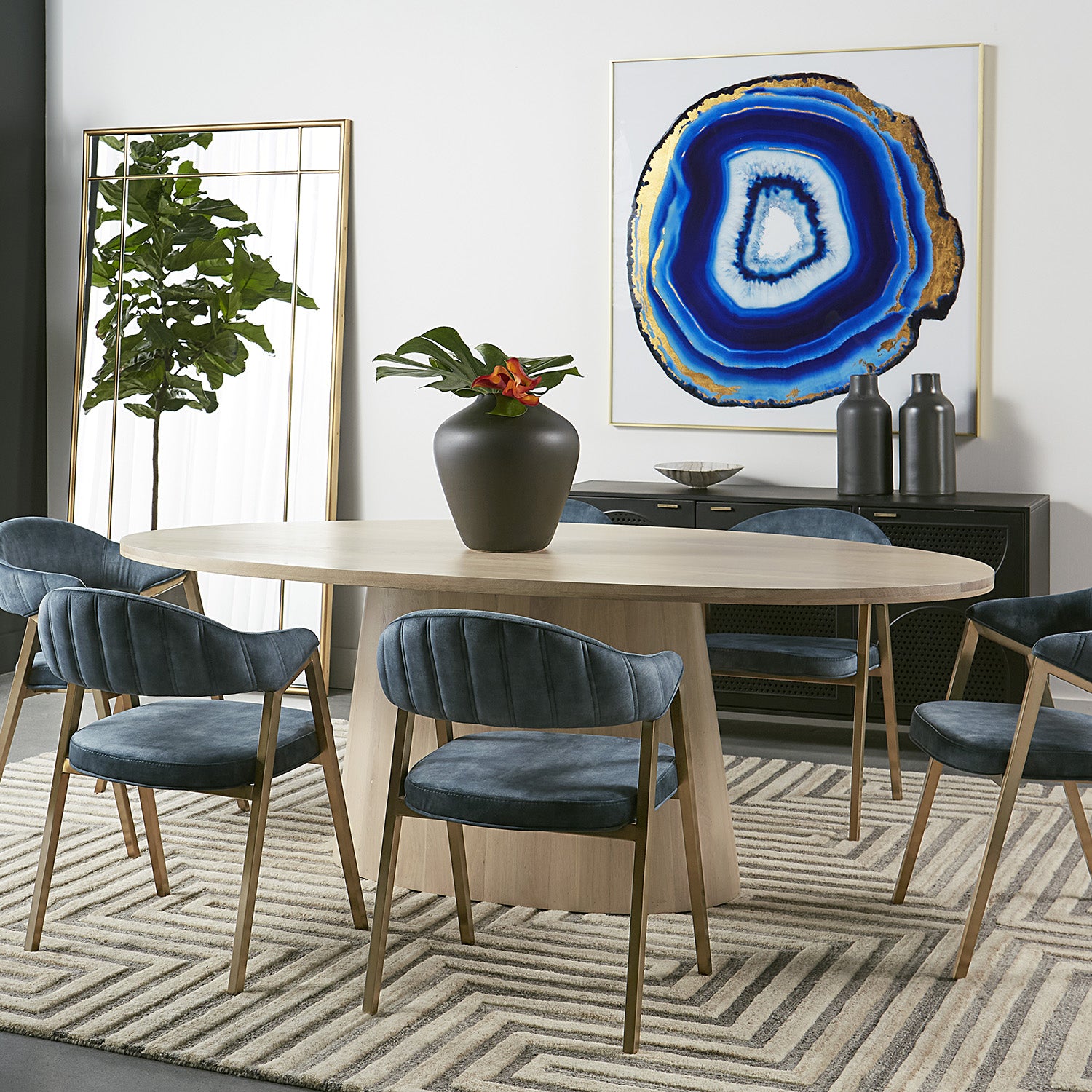 Sunpan Elina Oval Dining Table