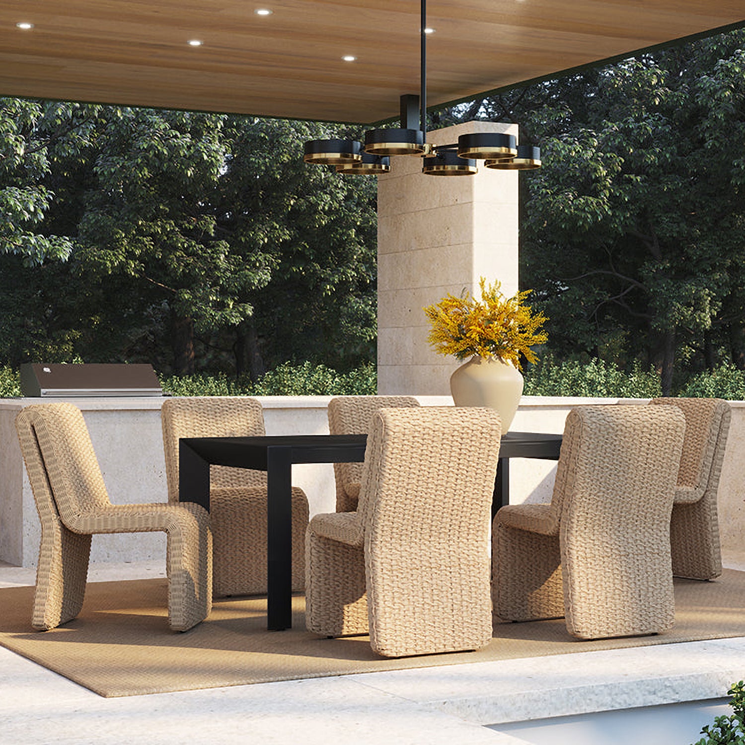 Sunpan Edessa Outdoor Dining Chair Set of 2