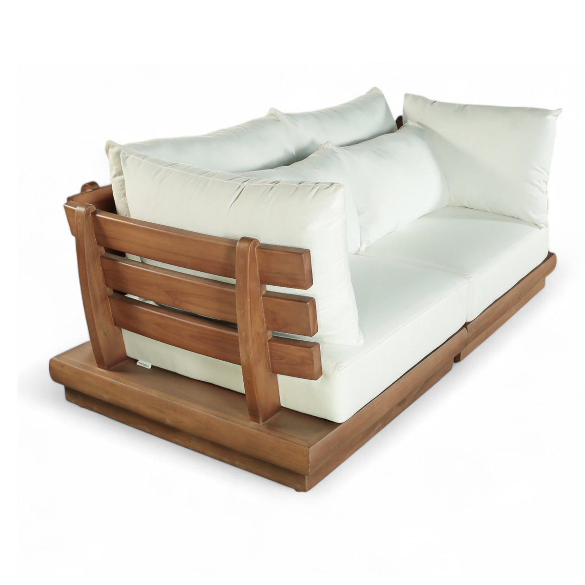 Mirella 76" Off-White Water Resistant Fabric Upholstered 2pc. Outdoor Patio Modular Sofa, primary product view