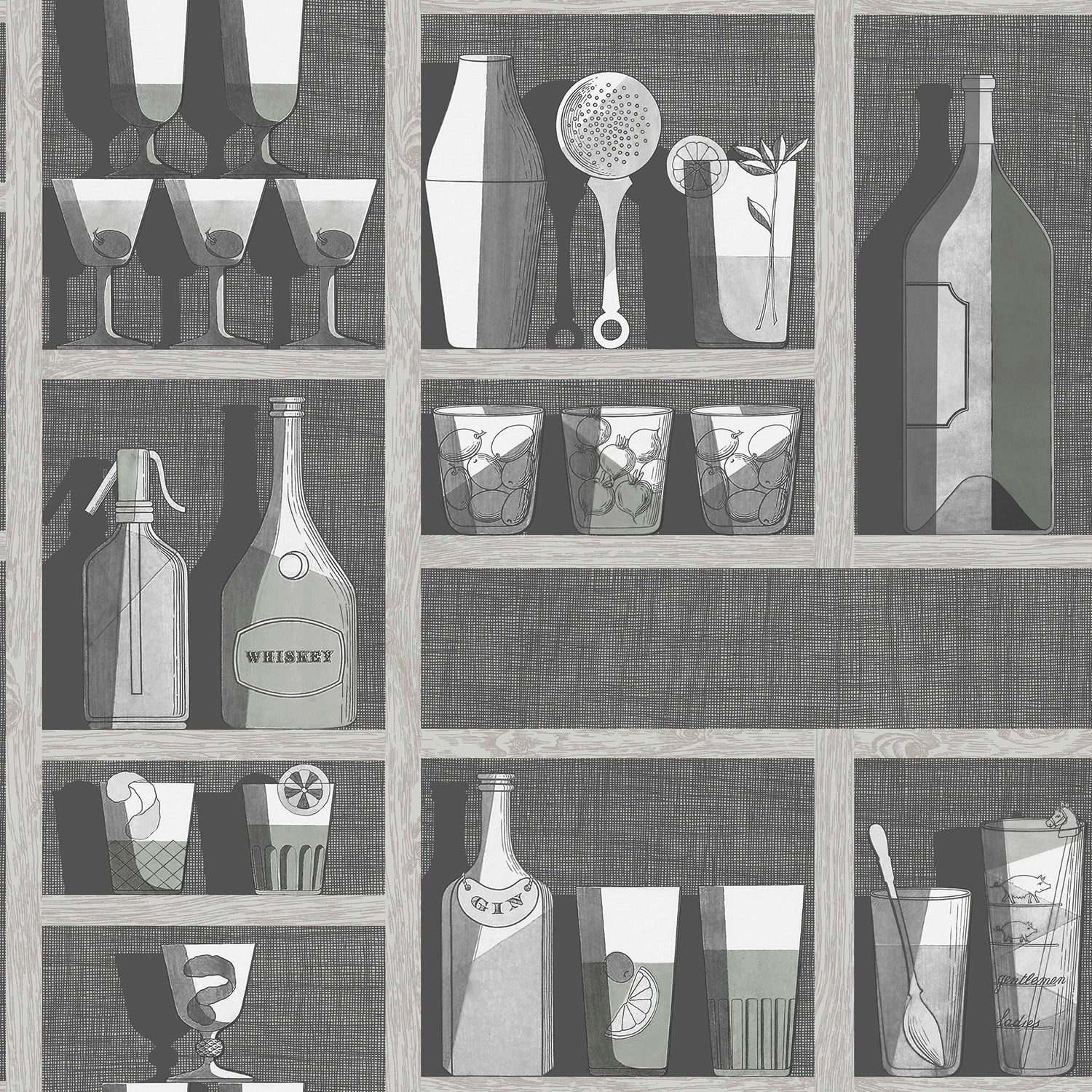 Cole & Son Fornasetti Senza Tempo Coctails Wallpaper