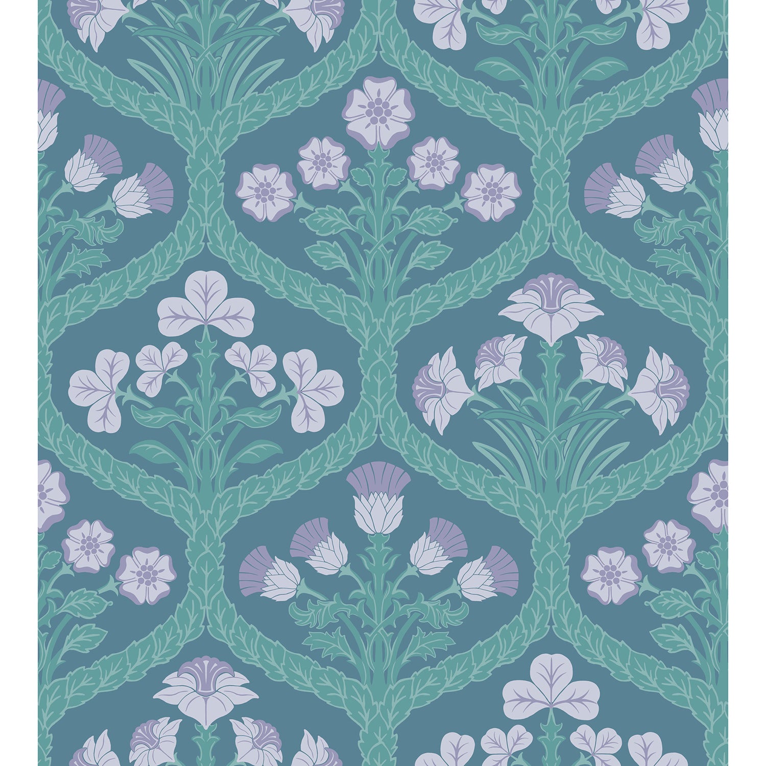 Cole & Son Pearwood Floral Kingdom Wallpaper