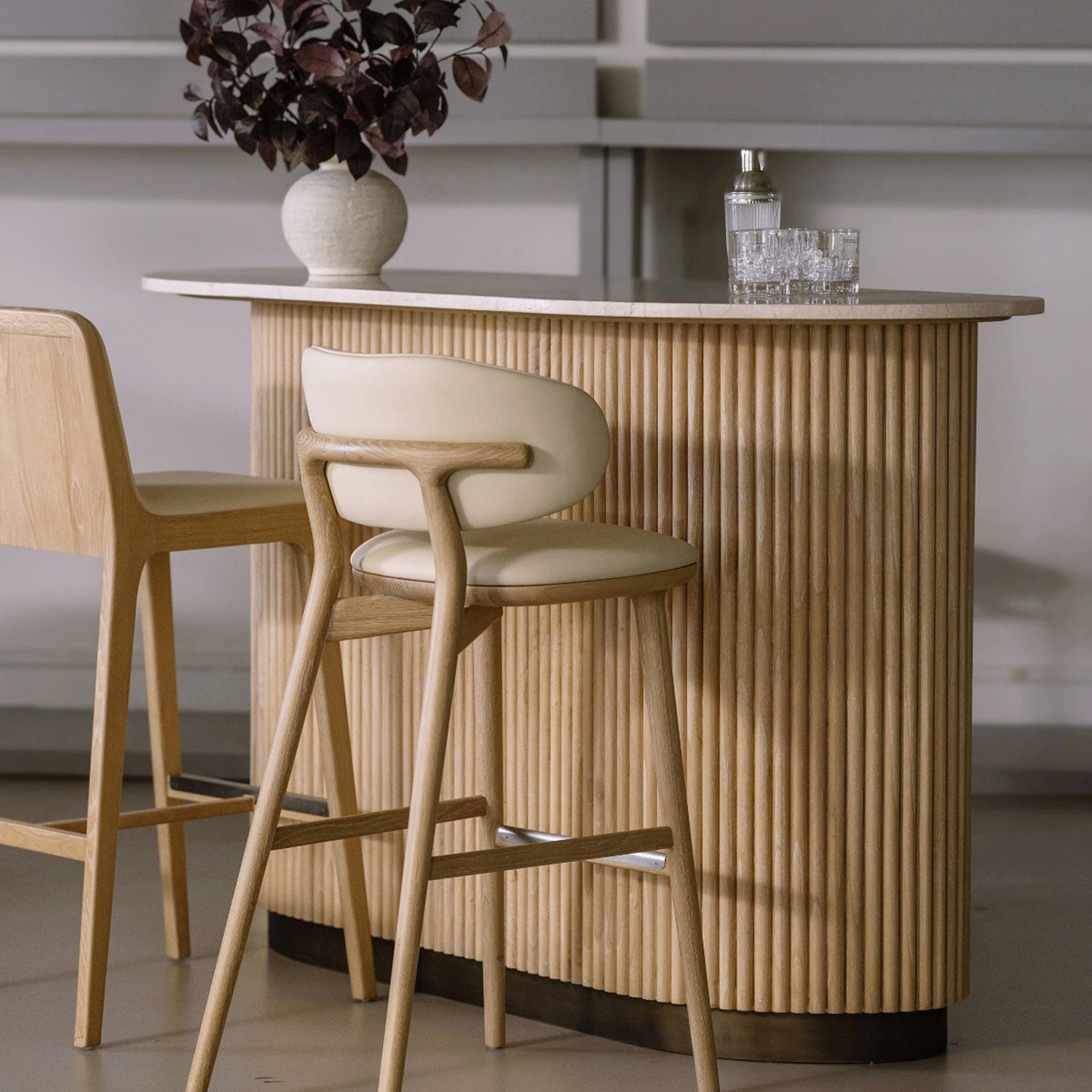 Interlude Home Soren Saddle Bar Stool Set of 2