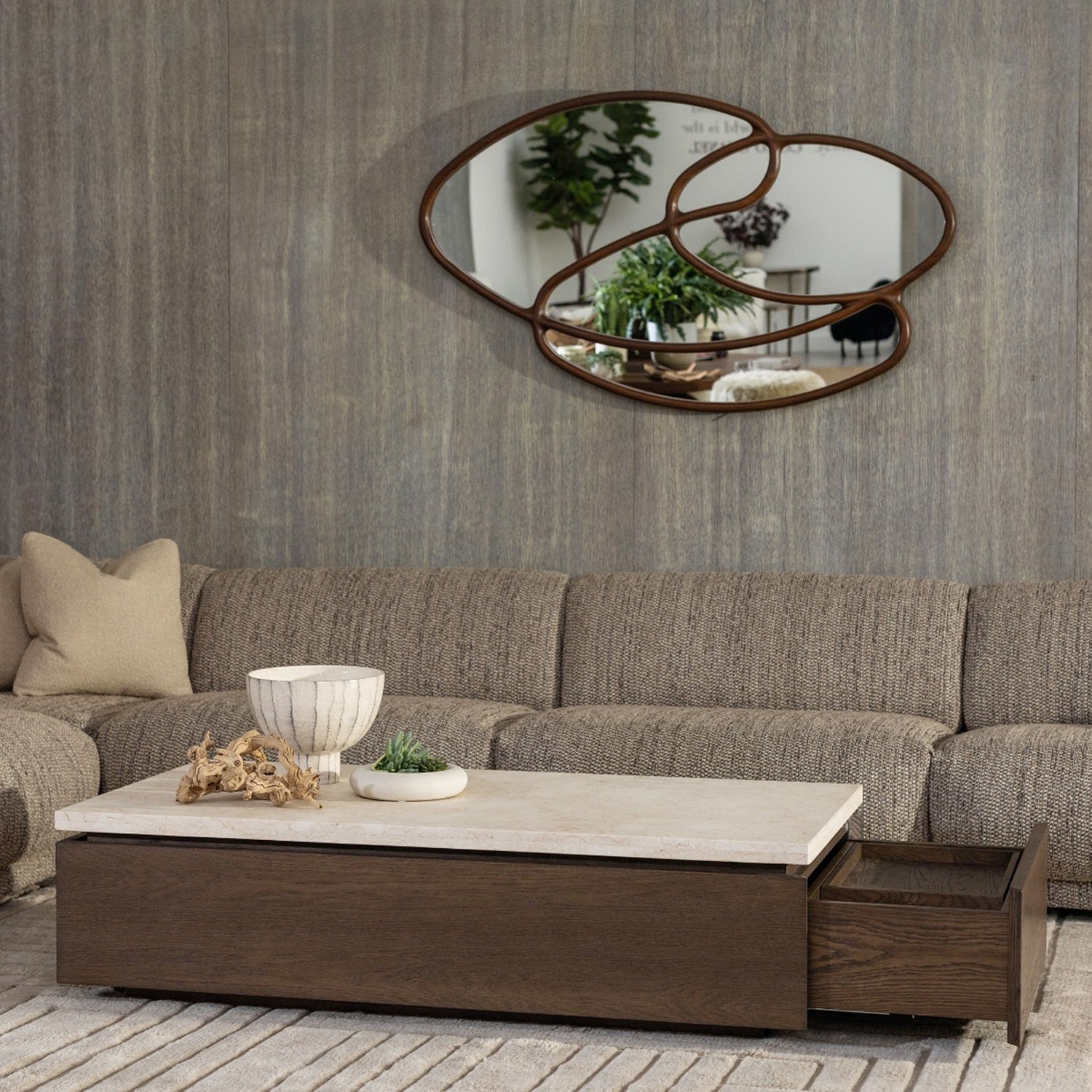 Interlude Home Branford Mocha Rectangle Cocktail Table