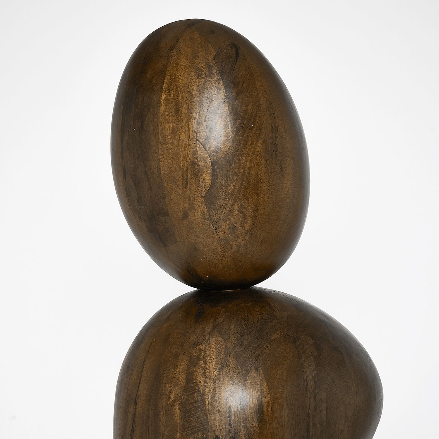 Detail of the organic form on the Interlude Home Sienna 72" Classic Walnut Sculpture