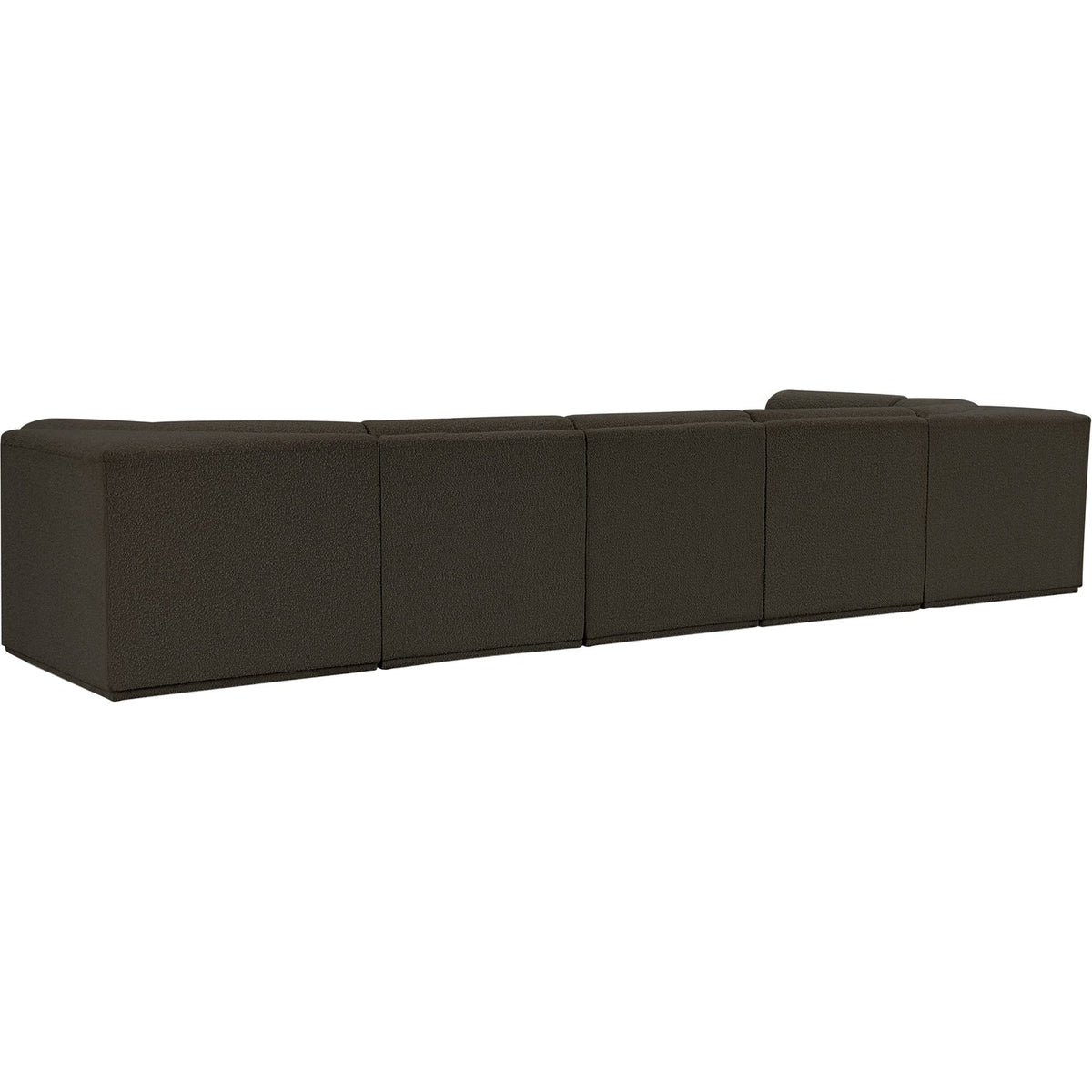 Ollie 158in Brown Boucle Fabric Upholstered 6 Piece Modular Sectional Sofa