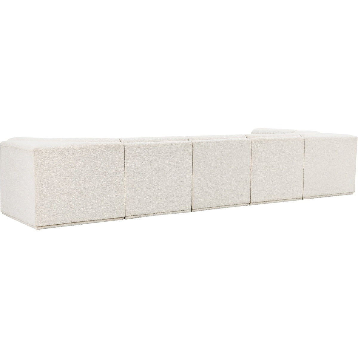 Ollie 158in Cream Boucle Fabric Upholstered 6 Piece Modular Sectional Sofa