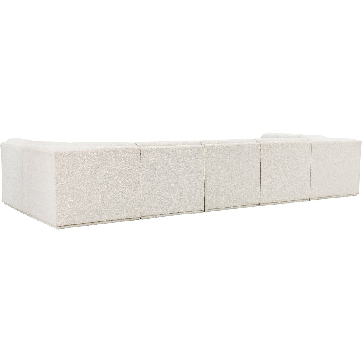 Ollie 158in Cream Boucle Fabric Upholstered 7 Piece Modular Sectional Sofa