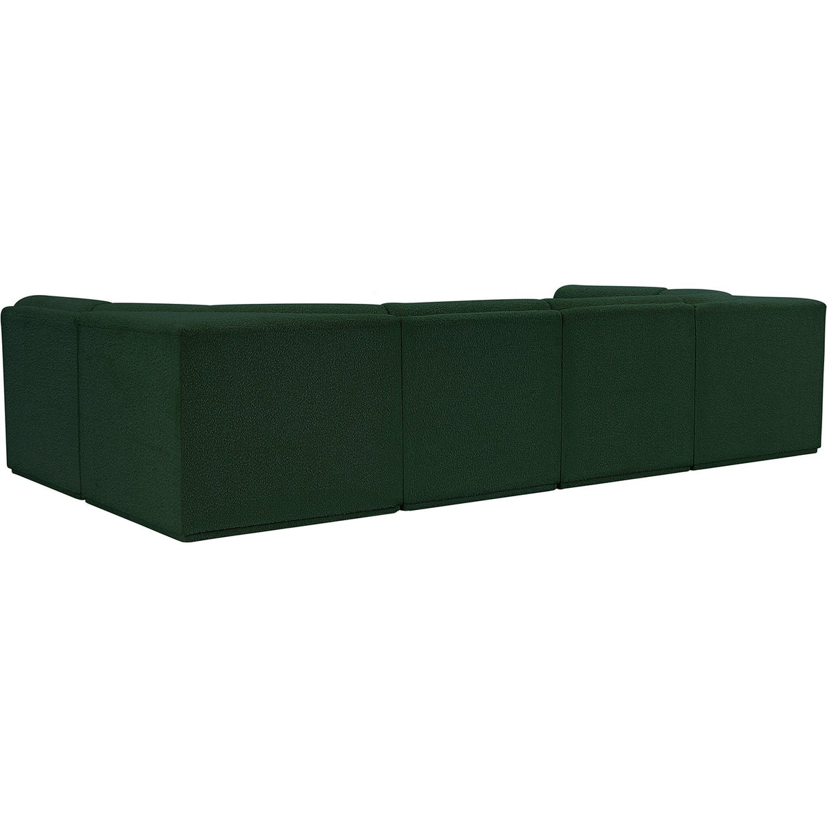 Ollie 128in Green Boucle Fabric Upholstered 6 Piece Modular Sectional Sofa