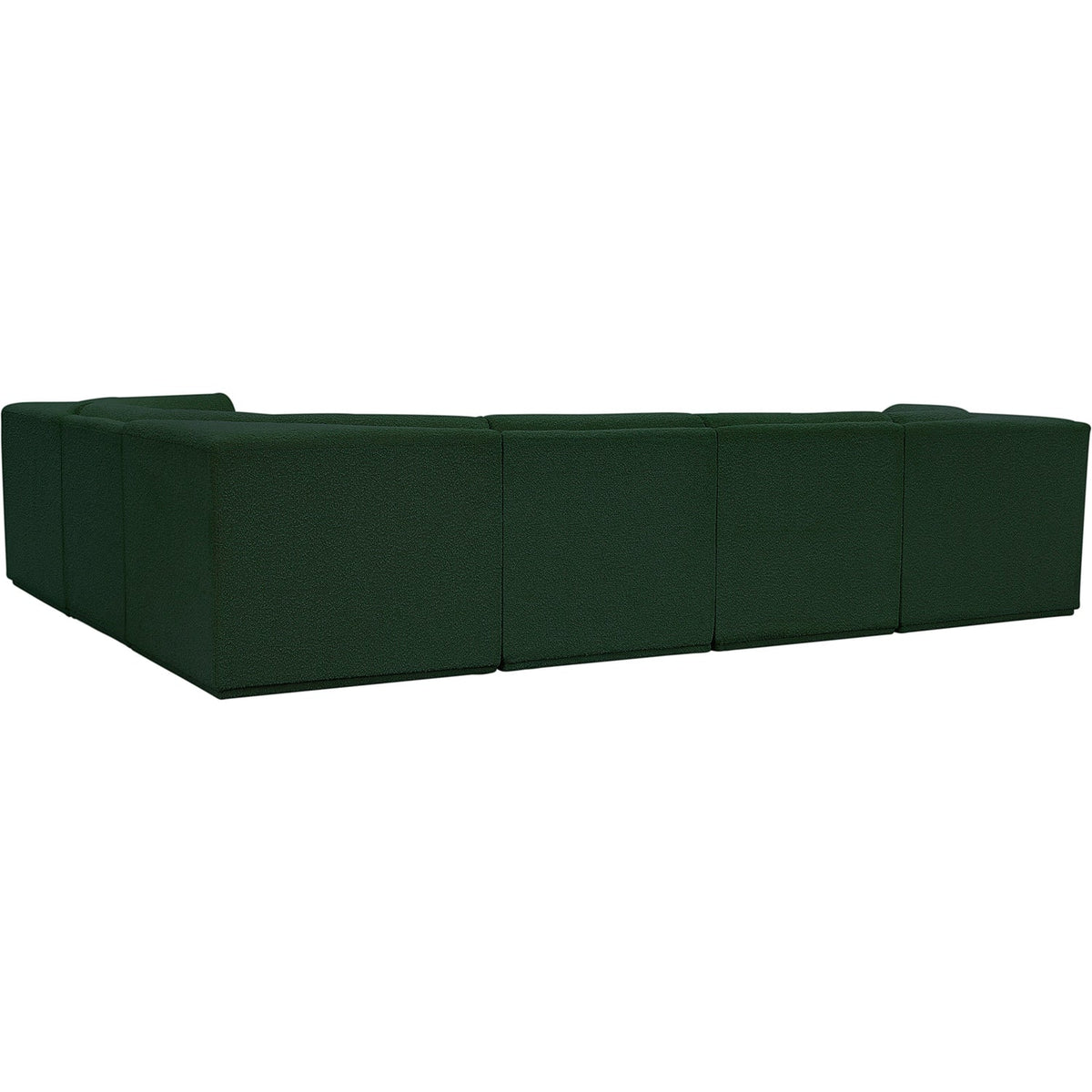 Ollie 128in Green Boucle Fabric Upholstered 6 Piece Modular Sectional Sofa