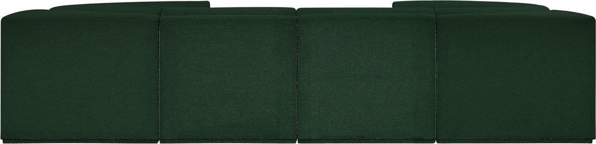 Ollie 128in Green Boucle Fabric Upholstered 8 Piece Modular Sectional Sofa