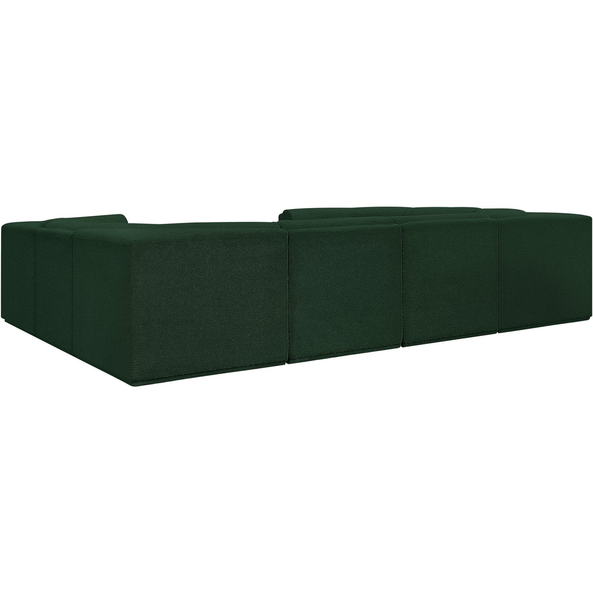 Ollie 128in Green Boucle Fabric Upholstered 8 Piece Modular Sectional Sofa