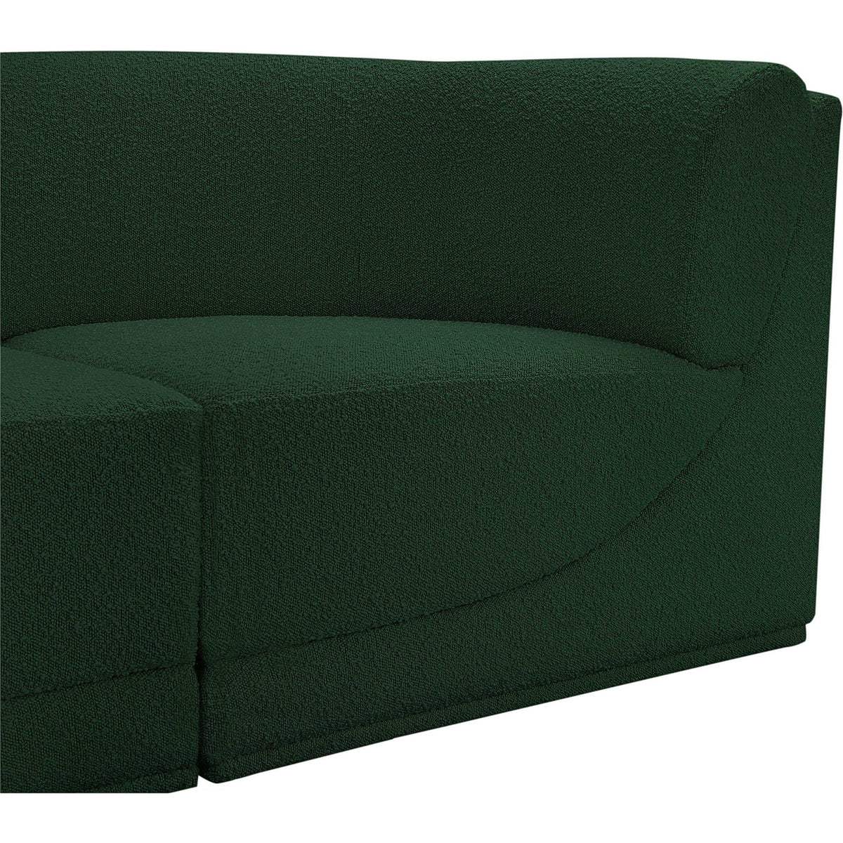 Ollie 128in Green Boucle Fabric Upholstered 8 Piece Modular Sectional Sofa