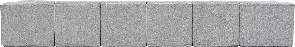 Ollie 188in Grey Boucle Fabric Upholstered 8 Piece Modular Sectional Sofa