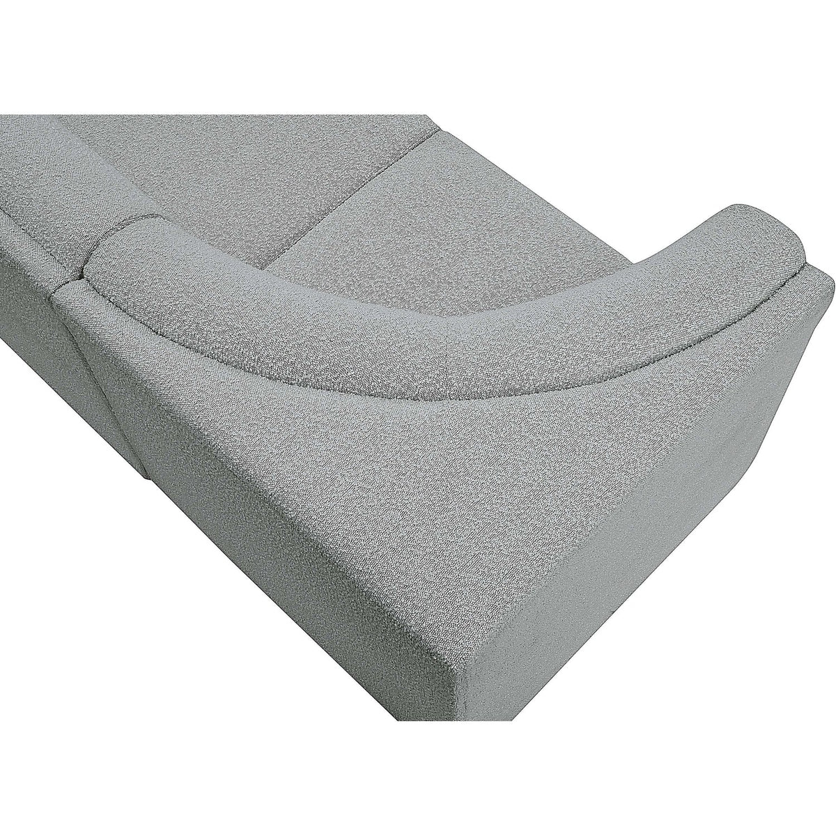Ollie 218in Grey Boucle Fabric Upholstered 8 Piece Modular Sectional Sofa