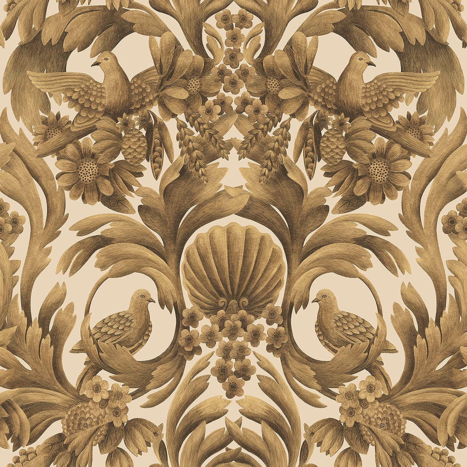 Cole & Son Historic Royal Palaces Great Masters Gibbons Carvings Wallpaper