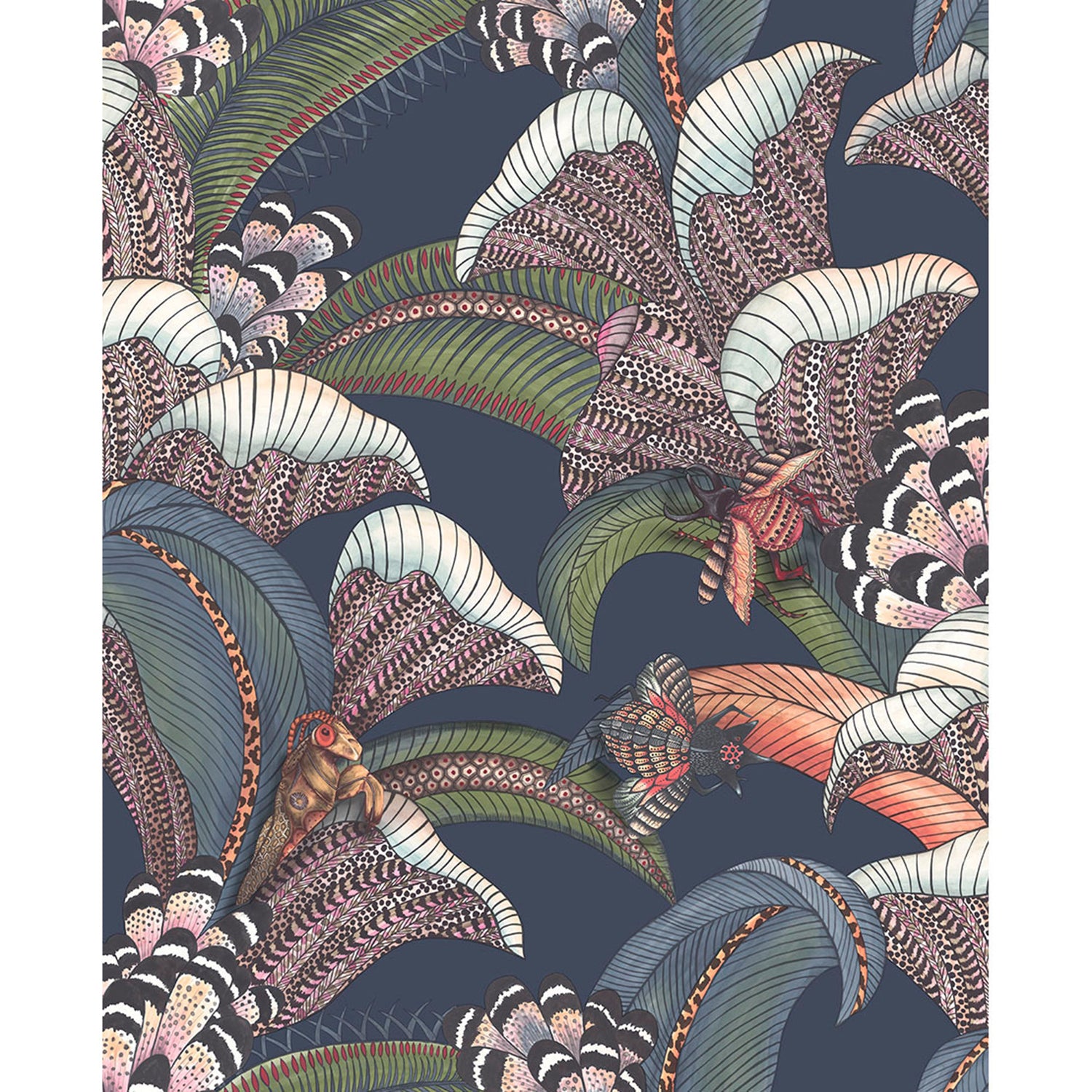 Cole & Son Ardmore Jabula Hoopoe Leaves Wallpaper
