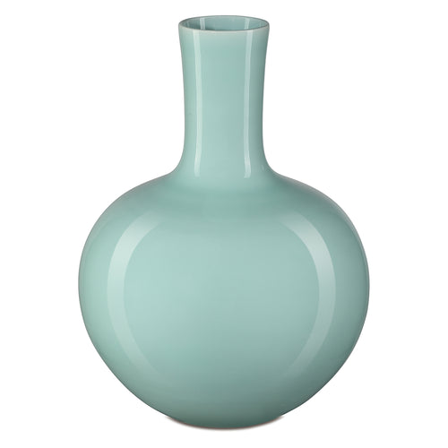 Currey & Co Celadon Green Straight Neck Vase