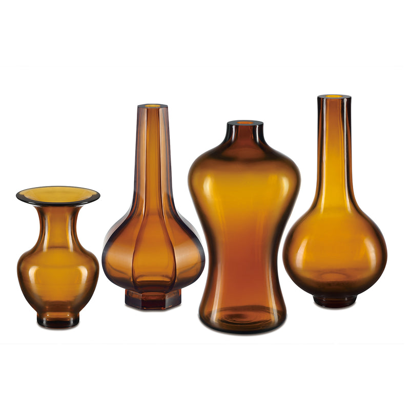 Currey & Co Amber/Gold Peking Vase