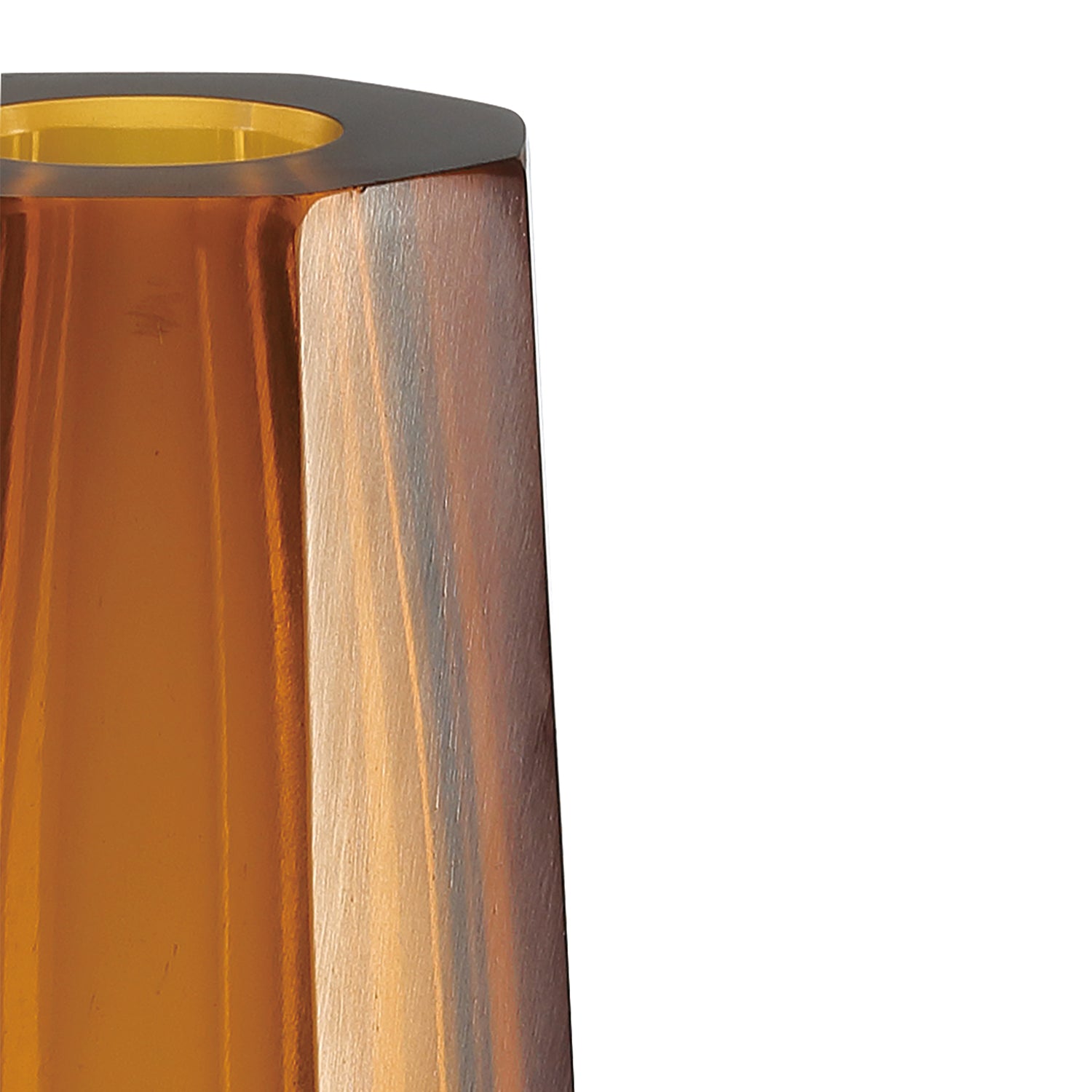 Currey & Co Amber/Gold Peking Stem Vase - Final Sale