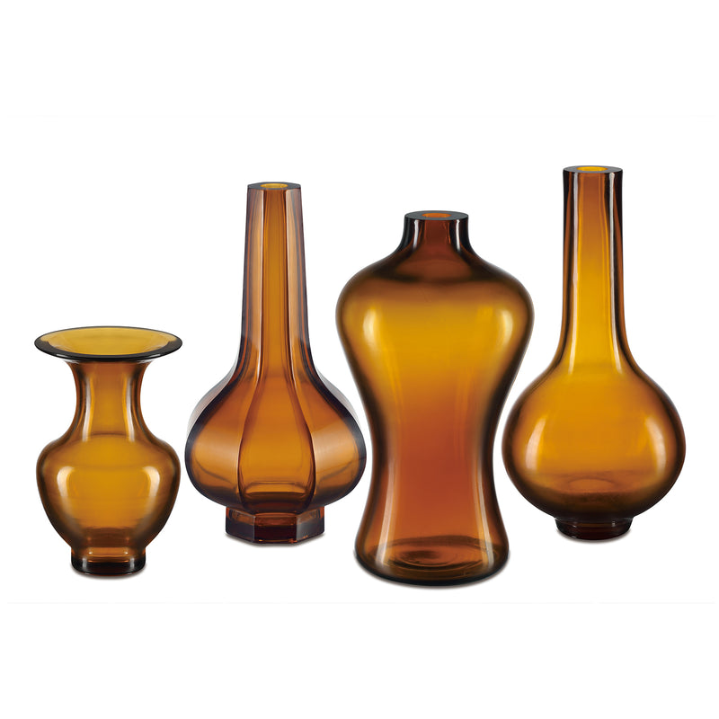 Currey & Co Amber/Gold Peking Maiping Vase